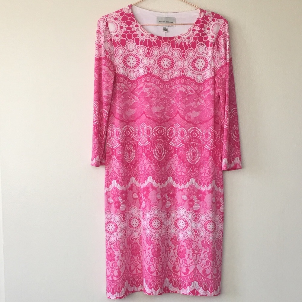 Donna Morgan Lace Print Dress